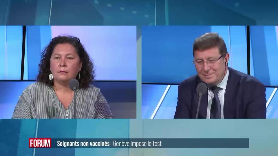 Le personnel soignant genevois non vacciné devra se faire tester chaque semaine: débat entre Mauro Poggia et Patricia Borrero