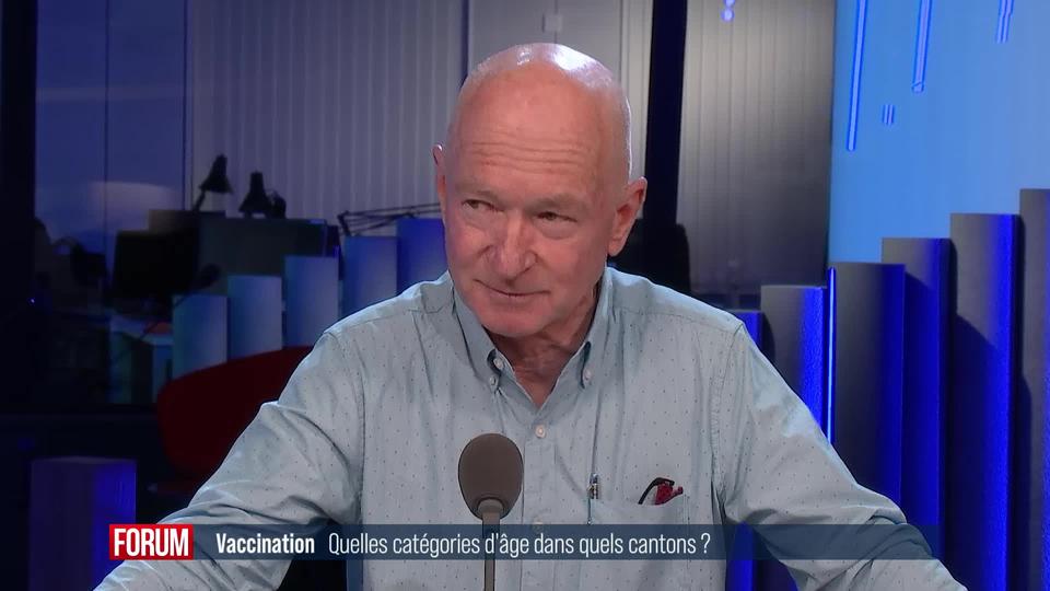 Quelles catégories d'âge dans quels cantons pour la vaccination? Interview de Didier Trono