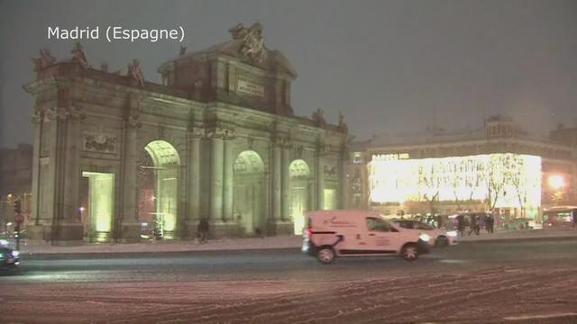 Tempête de neige en Espagne