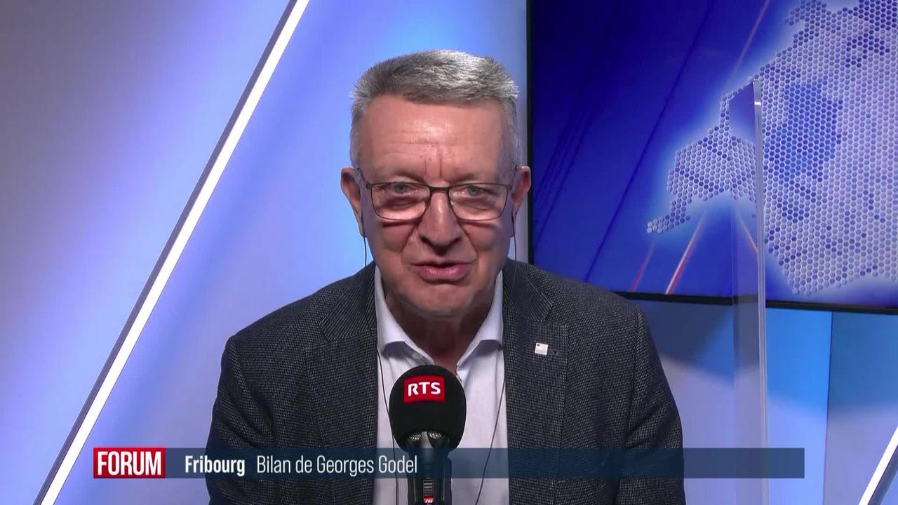 Fin de mandat pour trois membres du Conseil d’Etat fribourgeois: interview de Georges Godel (vidéo)