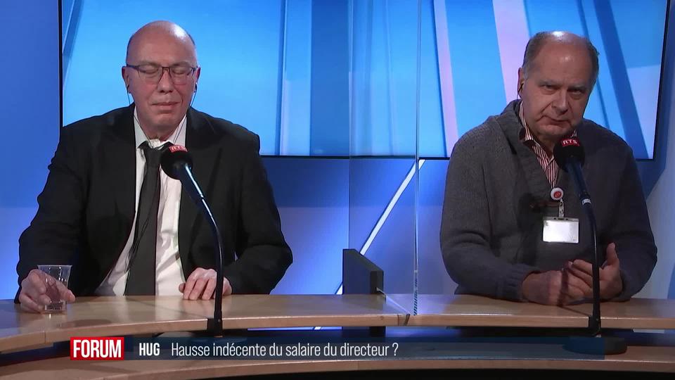 Hausse du salaire du directeur des HUG: débat entre Bertrand Buchs et François Baertschi