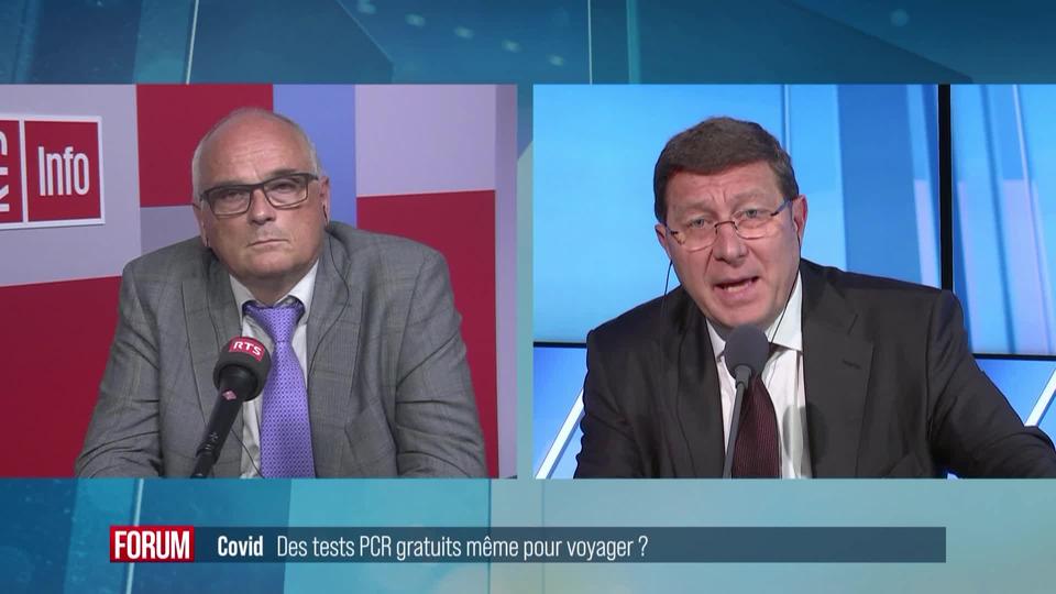 Des tests PCR Covid-19 gratuits même pour voyager? Débat entre Pierre Alain Schnegg et Mauro Poggia