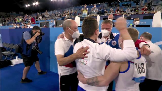 Gymnastique artistique, finale par équipes messieurs: victoire de la Russie au bout du suspens, la Suisse termine 6e