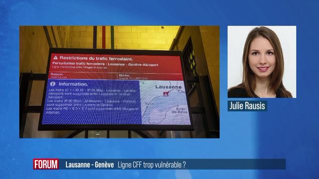 La ligne CFF entre Genève et Lausanne interrompue jusqu’à vendredi au moins (vidéo)