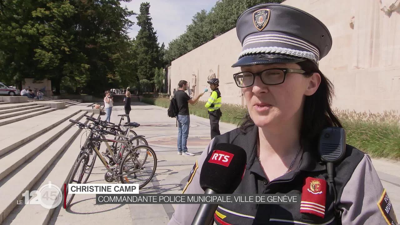 À Genève, la police municipale compte désormais une brigade spéciale qui ne se déplace qu'à vélo