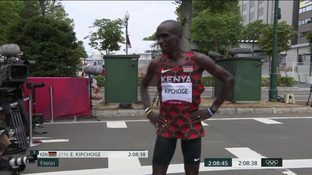 Athlétisme, marathon messieurs: Kipchoge (KEN) remporte l'or en 2:08:38