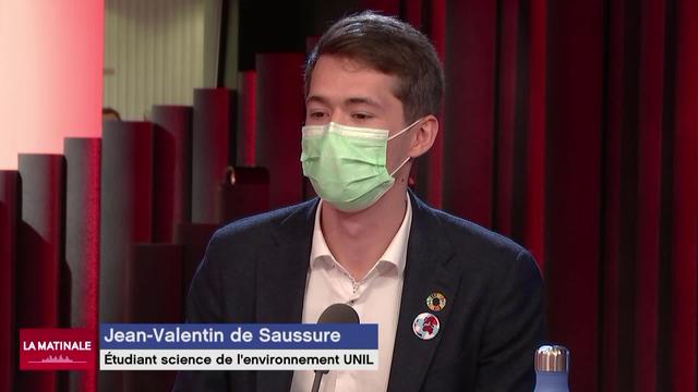 Jean-Valentin de Saussure, étudiant et membre de l’ONG Swiss Youth for Climate (vidéo)