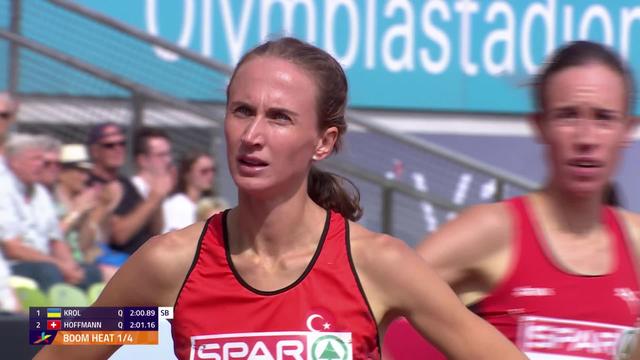 Athlétisme, 800m dames, séries: Lore Hoffmann (SUI) 2e, se qualifie pour les demi finales