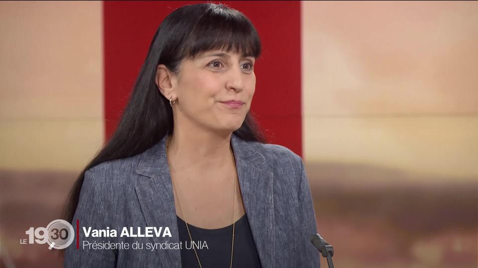 Grève des maçons: Vania Alleva, présidente du syndicat UNIA est l'invitée du 19:30