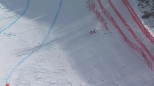 Combiné messieurs, descente: Yannick Chabloz (SUI) victime d'une grosse chute pour ses débuts olympiques