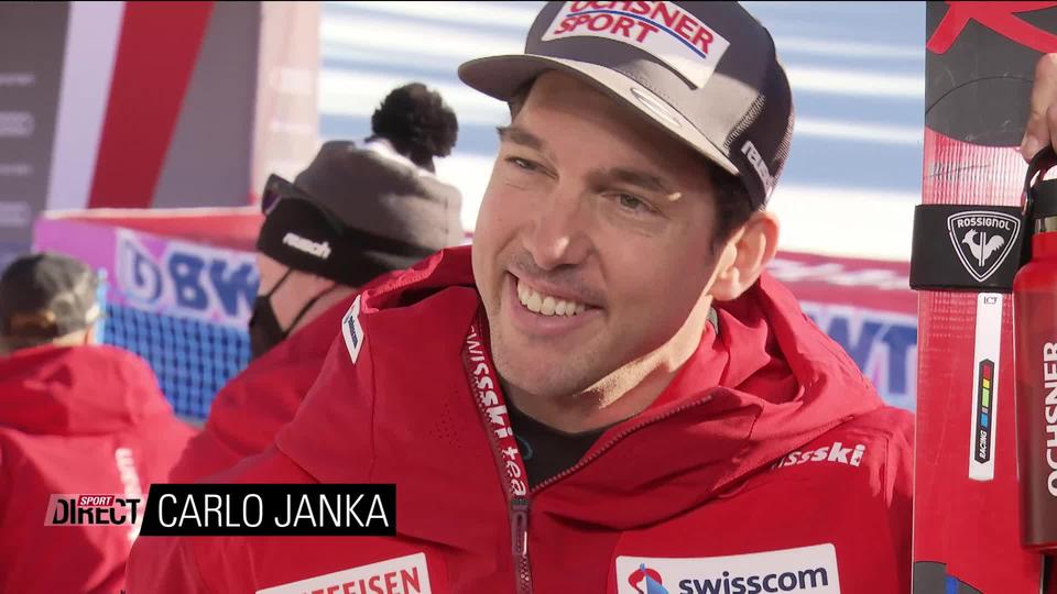 Wengen (SUI), descente messieurs: interview de Carlo Janka (SUI) après sa dernière descente