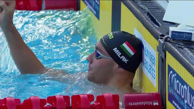 Rome (ITA), 4x200m nage libre, finale messieurs: les Suisses terminent au pied du podium, victoire de la Hongrie