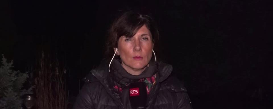 la journaliste Annabelle Durand lors d'une intervention au journal de la RTS. [RTS]