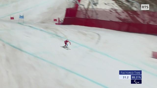 Paralympiques - ski: Théo Gmür 2e de la 1re manche du super-combiné