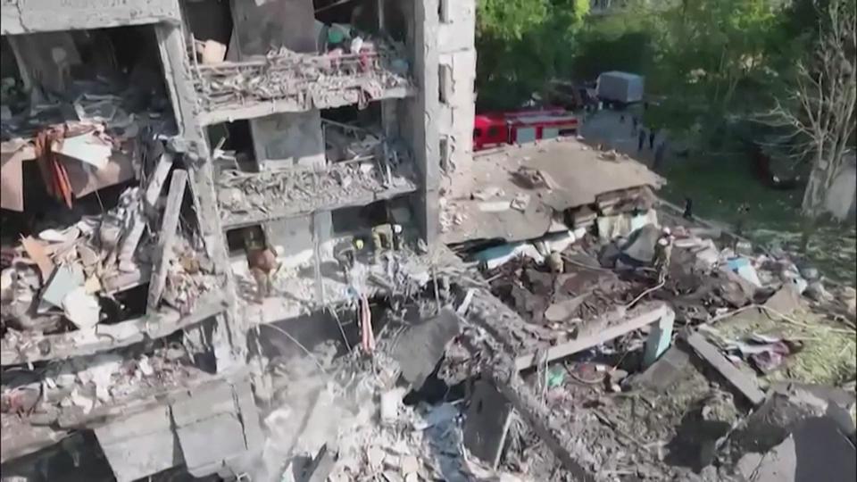 Un missile russe a touché un bâtiment résidentiel  de Bilhorod-Dnistrovsky, près d'Odessa (sud de l'Ukraine)