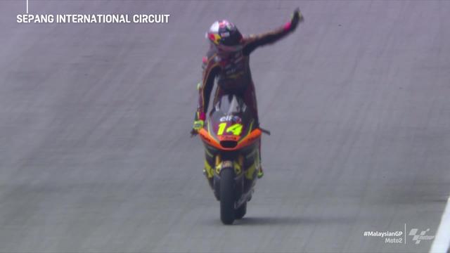 GP de Sepang, Moto 2 (#19): Arbolino (ITA) remporte la course devant Lopez (ESP) 2e et Dixon (GBR) 3e