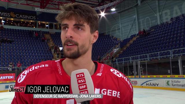 1-4, match 7, Rapperswil – Davos (1-3) : la réaction de Jelovac au micro de la RTS