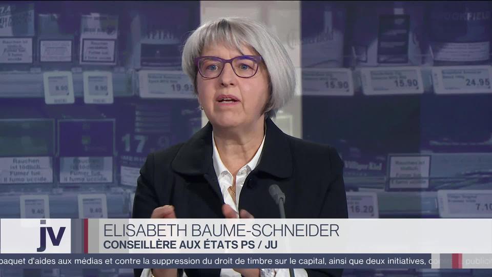 Elisabeth Baume-Schneider (PS-JU réagit aux résultats sur l'initiative sur le tabac