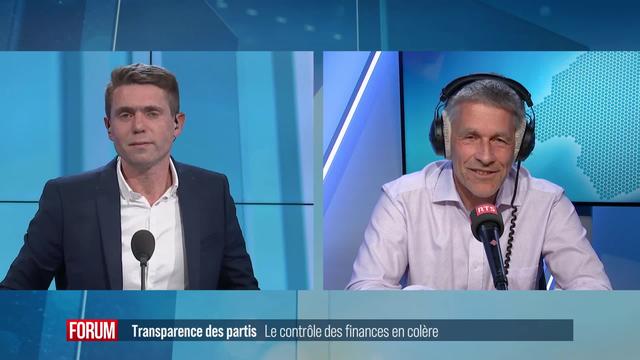 Mise en œuvre de la loi sur la transparence du financement des partis: interview de Michel Huissoud