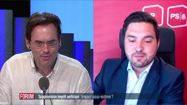 L’impact de la suppression de l’impôt anticipé, le débat entre Cédric Wermuth et Olivier Feller (vidéo)