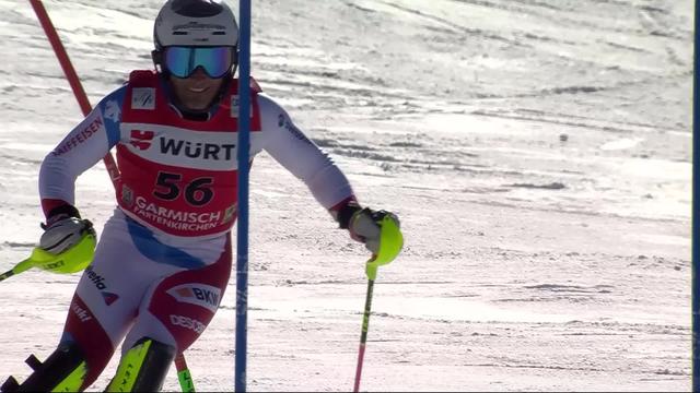 Garmisch (GER), slalom messieurs: Fadri Janutin (SUI) établit le chrono à 1:54.39 et marque ses premiers points de coupe du monde !