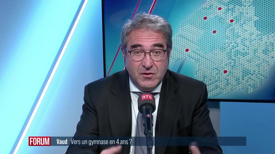 Les jeunes Vaudois devront faire le gymnase en 4 ans : interview de Frédéric Borloz