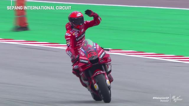 GP de Sepang, MotoGP (#19): Bagnaia (ITA) l'emporte devant Bastianini (ITA) 2e et Quartararo (FRA) 3e