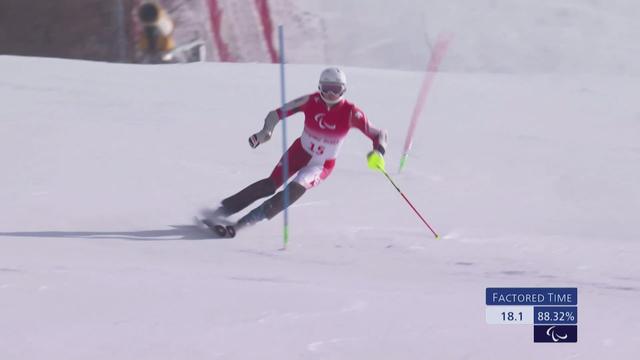 Paralympiques - ski: Thomas Pfyl 6e après la 1re manche du slalom