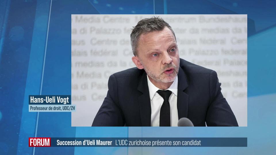 L'UDC zurichoise présente son candidat à la succession d'Ueli Maurer: interview d'Hans-Ueli Vogt