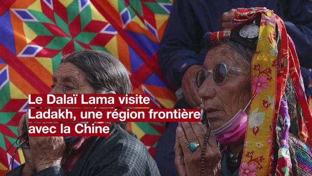 Le Dalaï Lama visite une région frontière entre l'Inde et la Chine