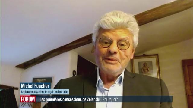 Premières concessions pour le président ukrainien Volodymyr Zelensky: interview de Michel Foucher