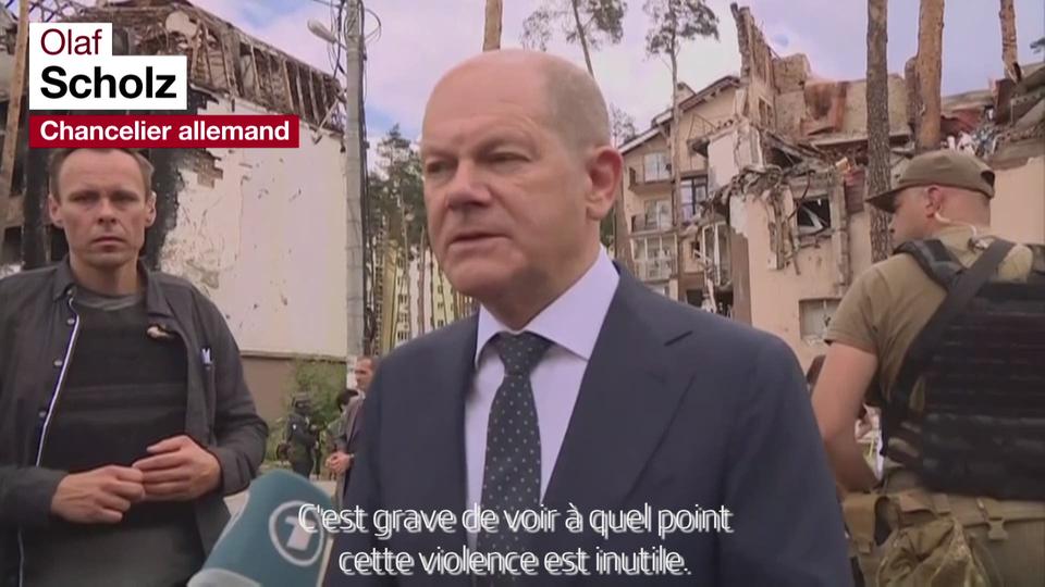 Olaf Scholz dénonce la brutalité de la guerre d'agression russe