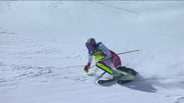 Courchevel (FRA), Slalom dames, 2e manche: le passage de Wendy Holdener (SUI)