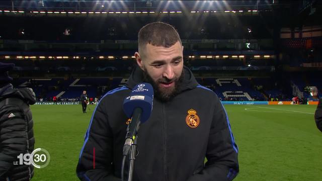 Auteur d'un triplé, l'attaquant du Real Madrid Karim Benzema a assommé Chelsea en match aller des quarts de finale de la Champions League.