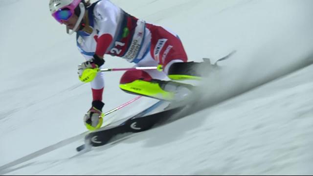 Schladming (AUT), slalom messieurs, 1re manche: Tanguy Nef (SUI) 8e, meilleur Suisse de cette manche