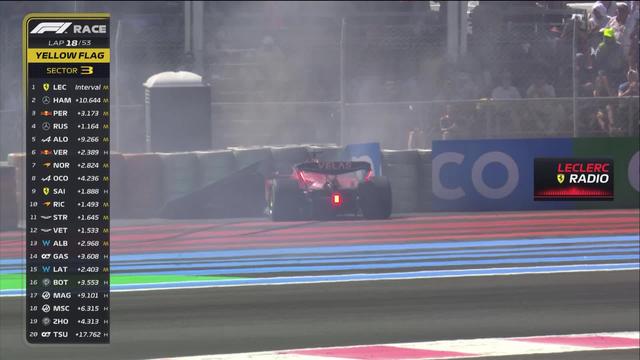 F1, GP de France: victoire de Verstappen (NED) après la sortie de Leclerc (MON)