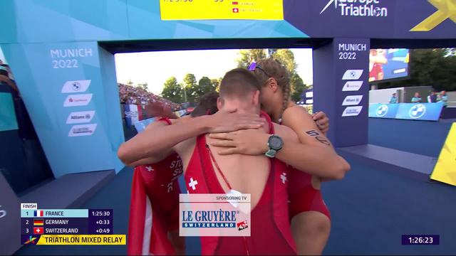 Triathlon, relais mixte: victoire de la France, les Suisses monte sur la 3e marche du podium