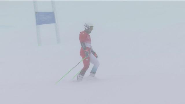 Ski alpin, géant messieurs, 1re manche: Justin Murisier (SUI) part à la faute et est éliminé !