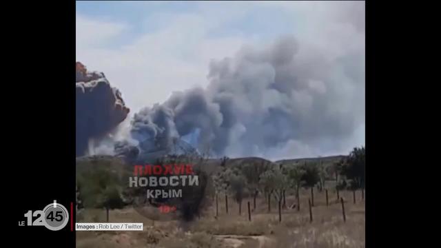 Base arrière stratégique de la Russie dans le conflit en Ukraine, la Crimée a été frappée par plusieurs explosions