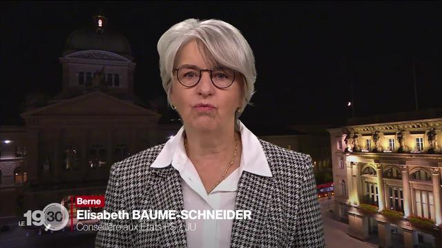 Elisabeth Baume-Schneider, candidate au Conseil Fédéral, est l'invitée du 19:30