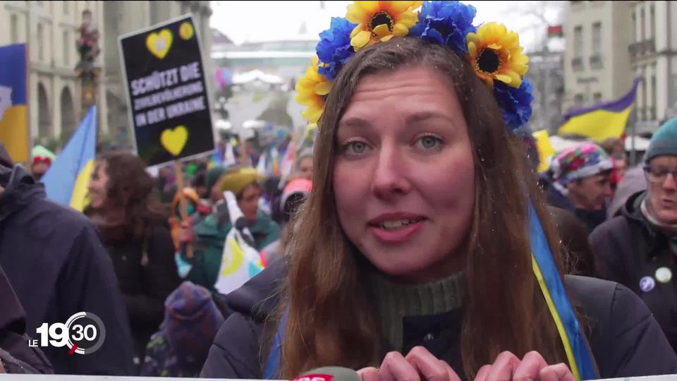 Plusieurs milliers de personnes ont défilé cet après-midi dans les rues de Berne pour la paix en Ukraine