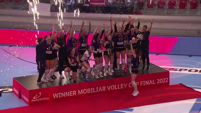 Finale dames, Voléro Zurich – Guin (25-15, 25-19, 22-25, 18-25, 20-18): les Zurichoises remportent la Coupe de Suisse !