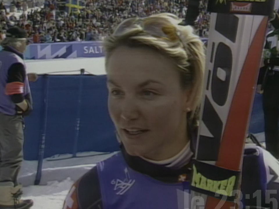 Sonja Nef aux Jeux olympiques de 2002. [RTS]