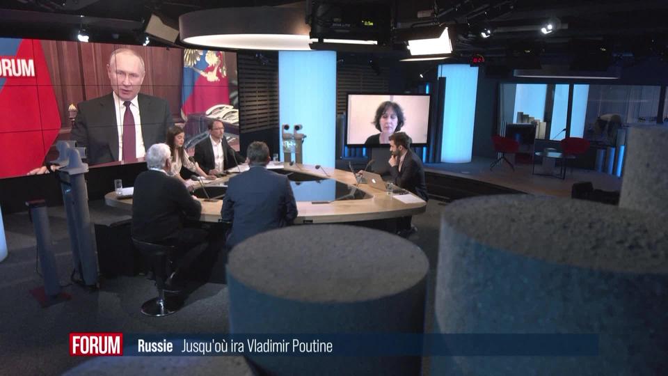 Jusqu'où ira Vladimir Poutine? Interview d'Eric Hoesli, d'Isabelle Facon, de Jean-Marc Rickli et de Bernard Wicht