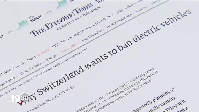 En cas de pénurie d'électricité, la Confédération prévoit de restreindre l’utilisation des voitures électriques.