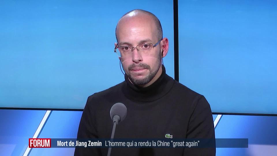 Conséquences de la mort de Jiang Zemin: interview de Lionel Fatton