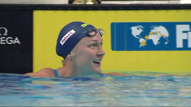 Budapest (HUN), finale 50m nage libre dames: Sjöström (SUE) glane son 9e titre mondial en grand bassin !