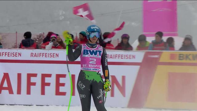 St-Moritz (SUI), descente dames: Elena Curtoni (ITA) domine une descente raccourcie pour cause de mauvais temps