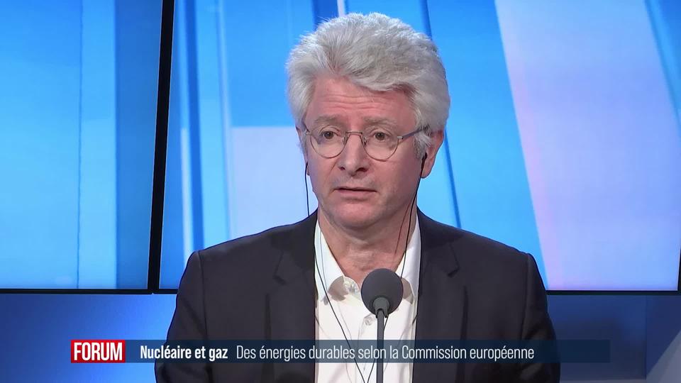 La Commission européenne considère le gaz et le nucléaire comme "investissements durables": interview de Christian Brunier (vidéo)