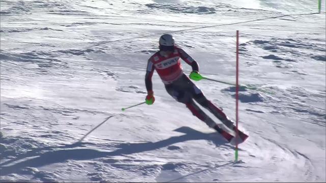 Garmisch (GER), slalom messieurs: Henrik Kristoffersen (NOR) s'impose devant Ryding (GBR) 2e et Strasser (GER) 3e